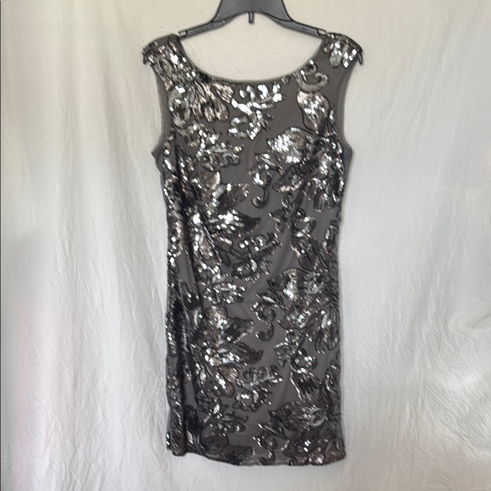 Elegant Silver Sequin Dress